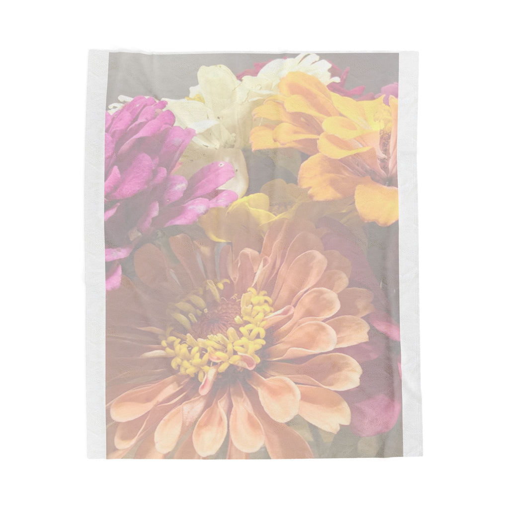 Elegant Floral Bloom Velveteen Plush Blanket