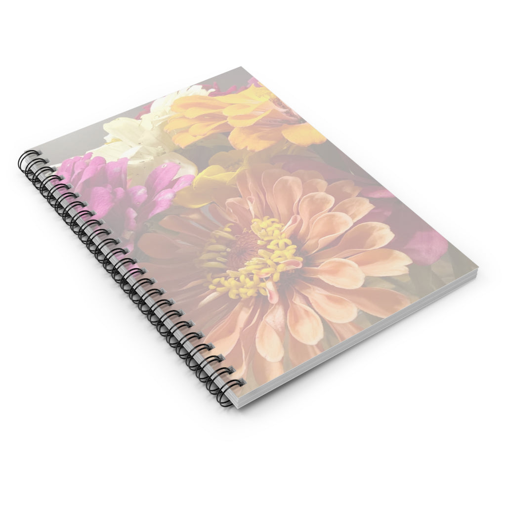 Floral Spiral Notebook – Ruled Line Flower Journal